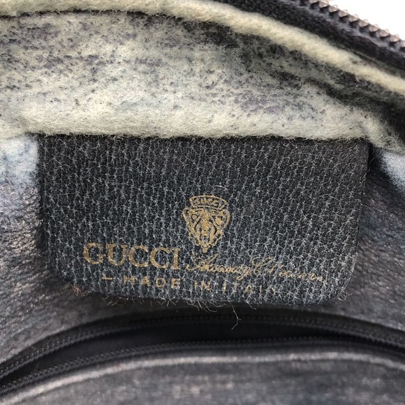 GUCCI 010 378 Shoulder Bag GG Supreme Sherry Leather Navy Old Gucci Women's M... - Picture 11 of 11